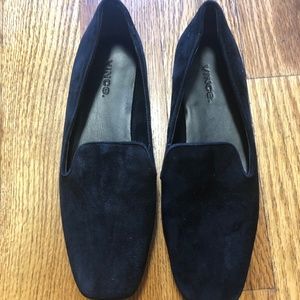 Vince Clark Square-Toe Suede Loafers Size 6.5